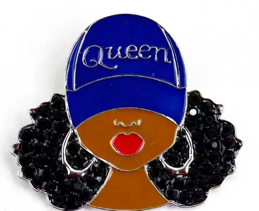 Queen with Baseball Cap Brooch
